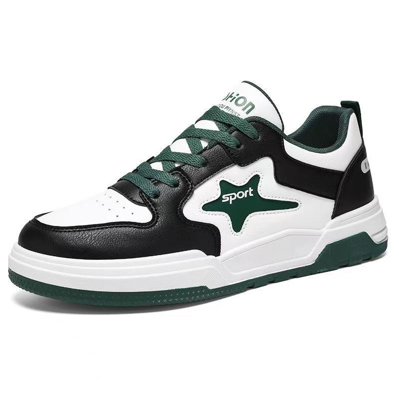 Men's shoes spring 2025 new soft-soled heightening board shoes versatile senior sense youth sports leather surface casual trendy shoes