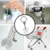Shopping Trolley Key Ring Token Chip With Carabiner Hook Practical Alloy Portable Charm Bag Phone Pendant Keychains
