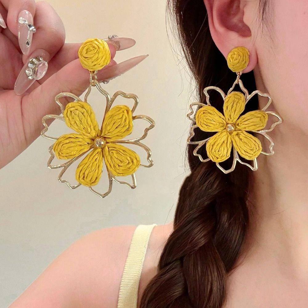 Handmade Bohemian Earrings Summer Women Jewelry Colorful Flower Earrings Gifts