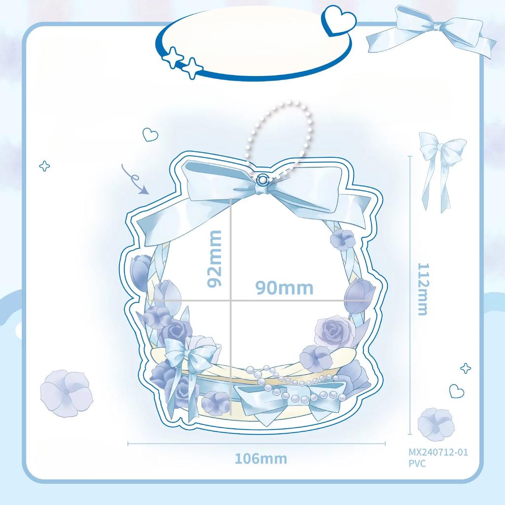 Японский эстетический милый бант-корзина с цветком держатель значка аниме сувенир прозрачный дисплей защитный чехол для 75 мм круглого значка