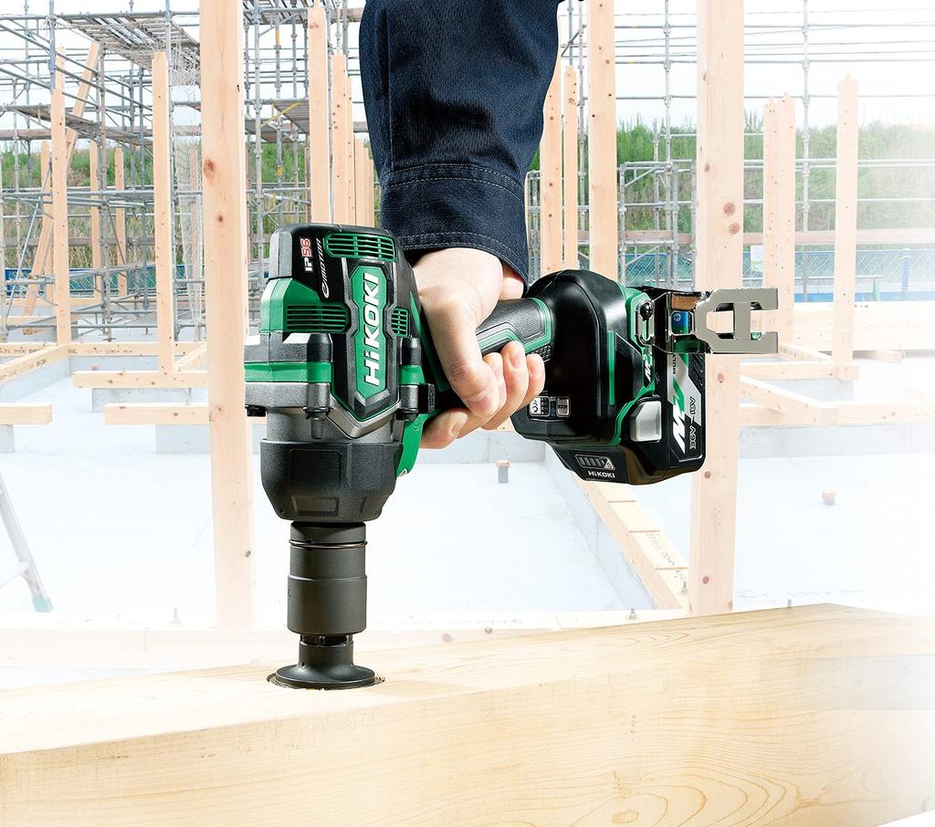 HiKOKI 36V беспроводной ударный квадрат с автоматической остановкой, совместимый с подключенными по Bluetooth аккумуляторами x кейс, гаечный ключ, привод, 19 мм, функция, приложения, 2, зарядное устройство,