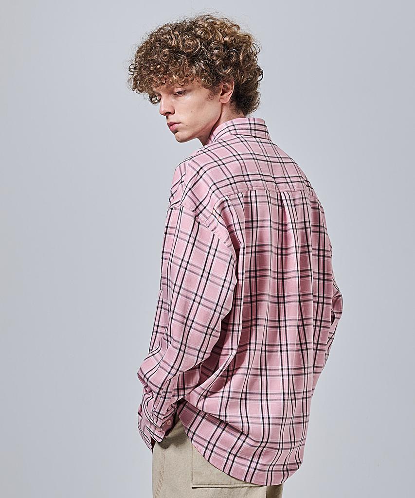 OTHERFITS Flex Over Check Shirt (Pink)
