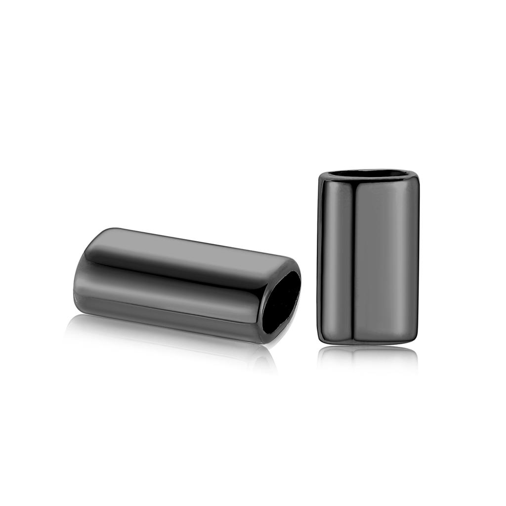 6PCS Stainless Steel Charm Slider Spacer Beads Metal Big Large Hole for Bracelet Leather Parts Jewelry Making Accessories