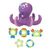 Игрушка для ванной Осьминог Разборная Развивающая Интерактивная Плавающая Игрушка Осьминог для Малышей с 5 Кольцами для