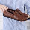 Модные классические мужские итальянские лоферы, модные мокасины слипоны, дышащая обувь, мужские туфли для вождения, мягкая обувь для отдыха, нескользящие балетки