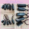 Unique Raw Natural Black Tourmaline Schorl Pendant Necklace With Irregular Shape And Adjustable Chain