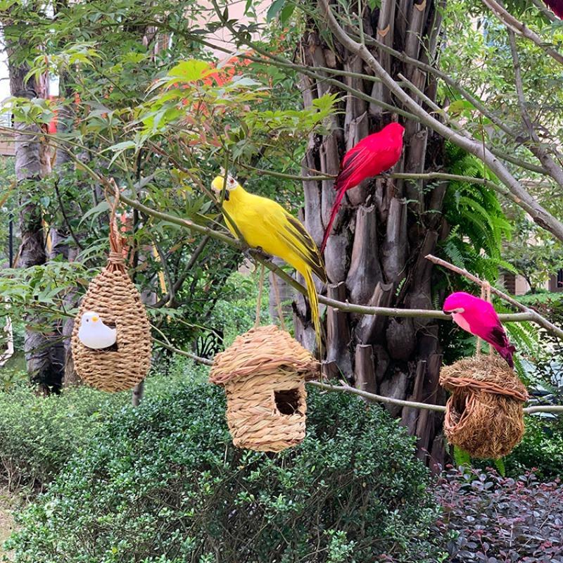 Simulation Parrot Garden Decoration Creative Lawn Figurine Ornament Animal Bird Outdoor Garden Party Prop Decoration