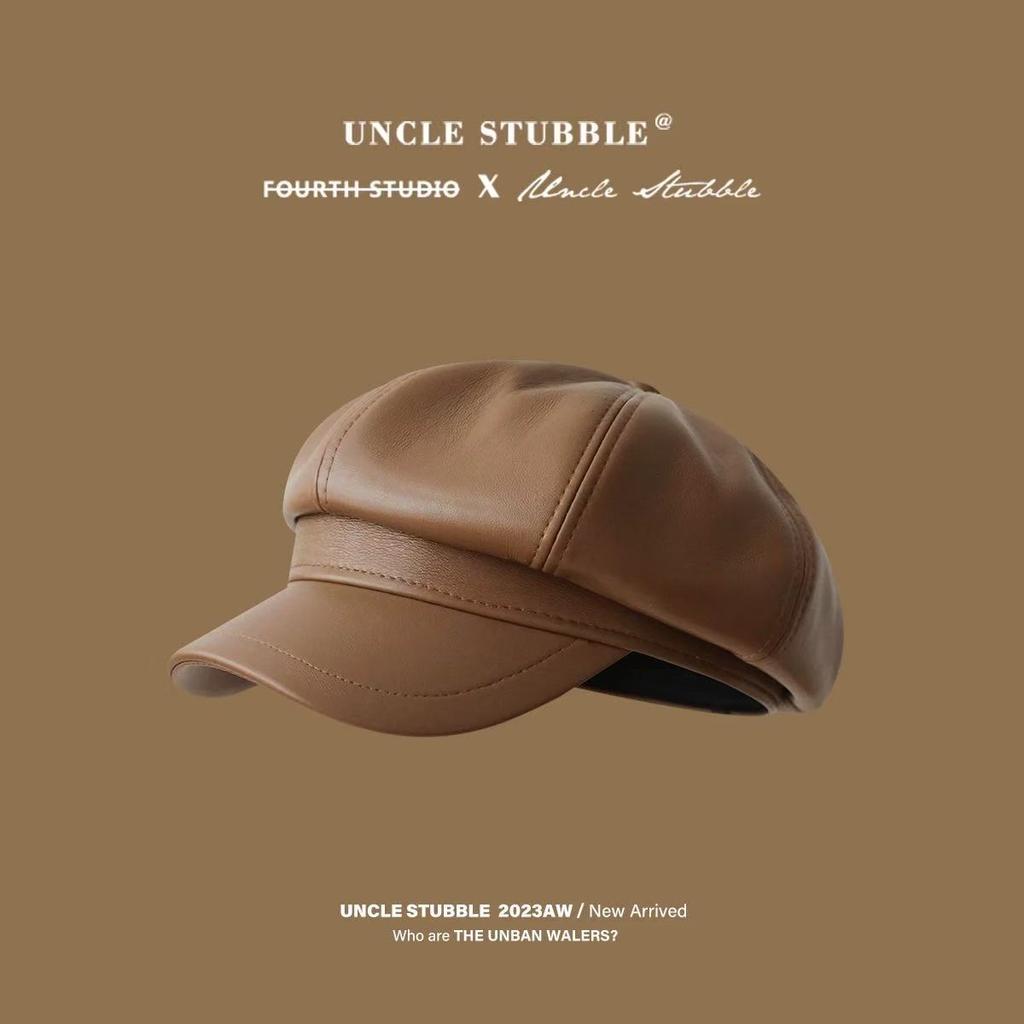 Зимний берет восьмиугольная шляпа детская британская кожа универсальная шляпа художника купол ретро берет показывает маленькое лицо