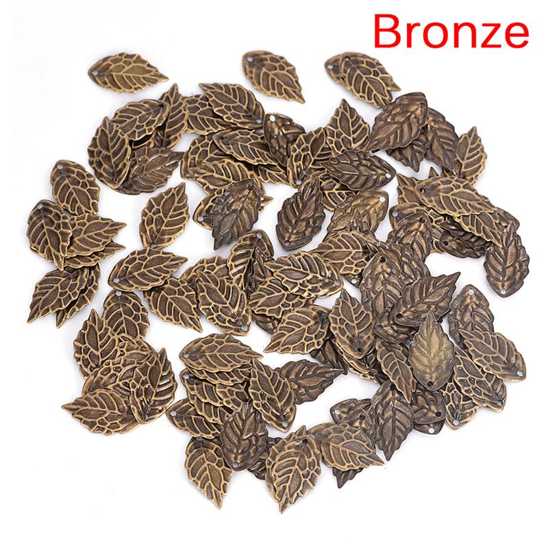 50шт листья филигрань металлические изделия ювелирные изделия Diy аксессуары кулон