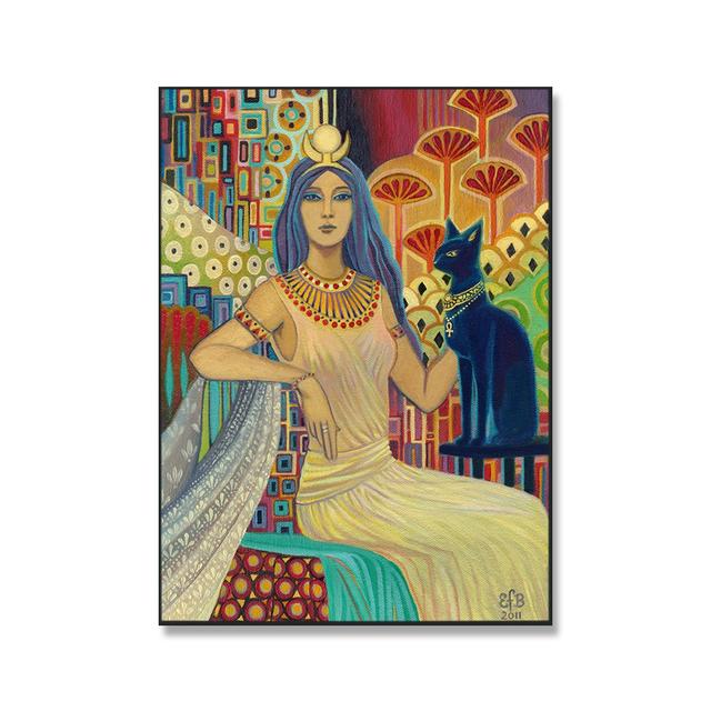 Греческий миф, богиня, ведьма, языческий настенный художественный постер, психоделический богемный цыганский холст, картина с принтом, домашний декор для спальни