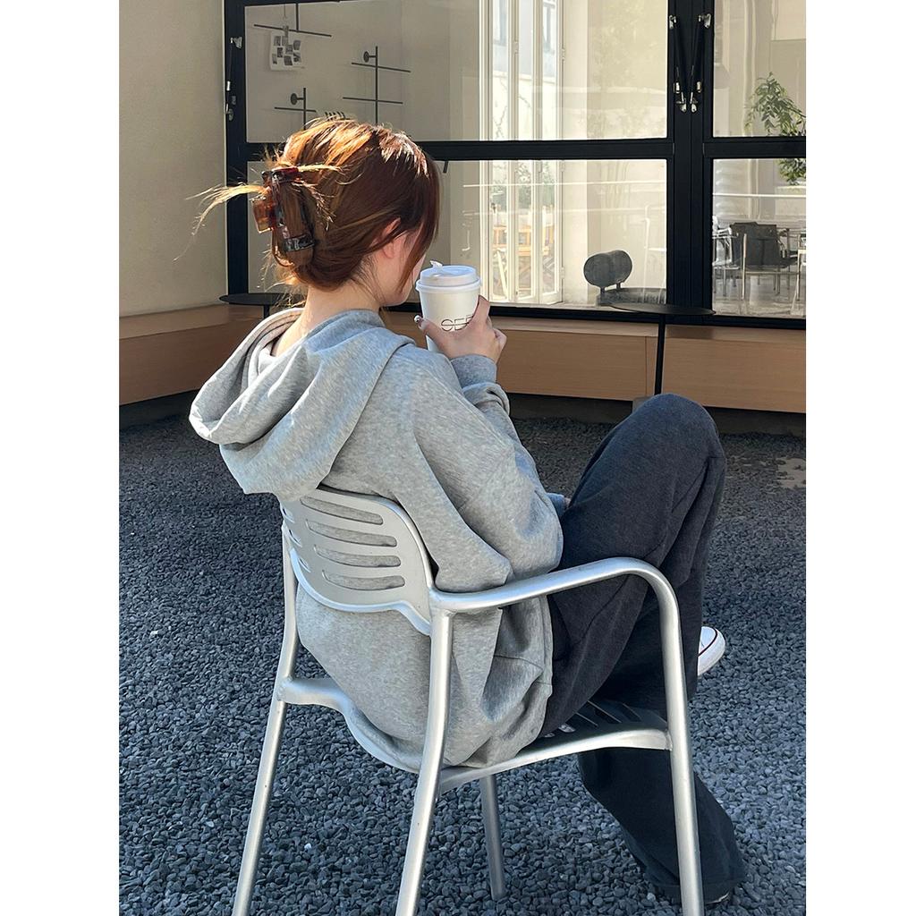 Женский худи с капюшоном, с мягкой подкладкой, на осень и зиму, свободный, с принтом букв, студенческий, с длинным рукавом, модный, в стиле ретро, универсальный