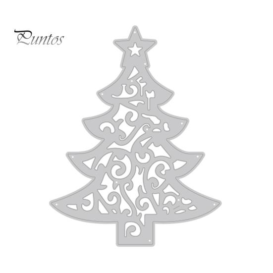 Рождественская елка Вырубной штамп DIY Скрапбукинг Тиснение Бумага Карты Трафарет Форма Декор