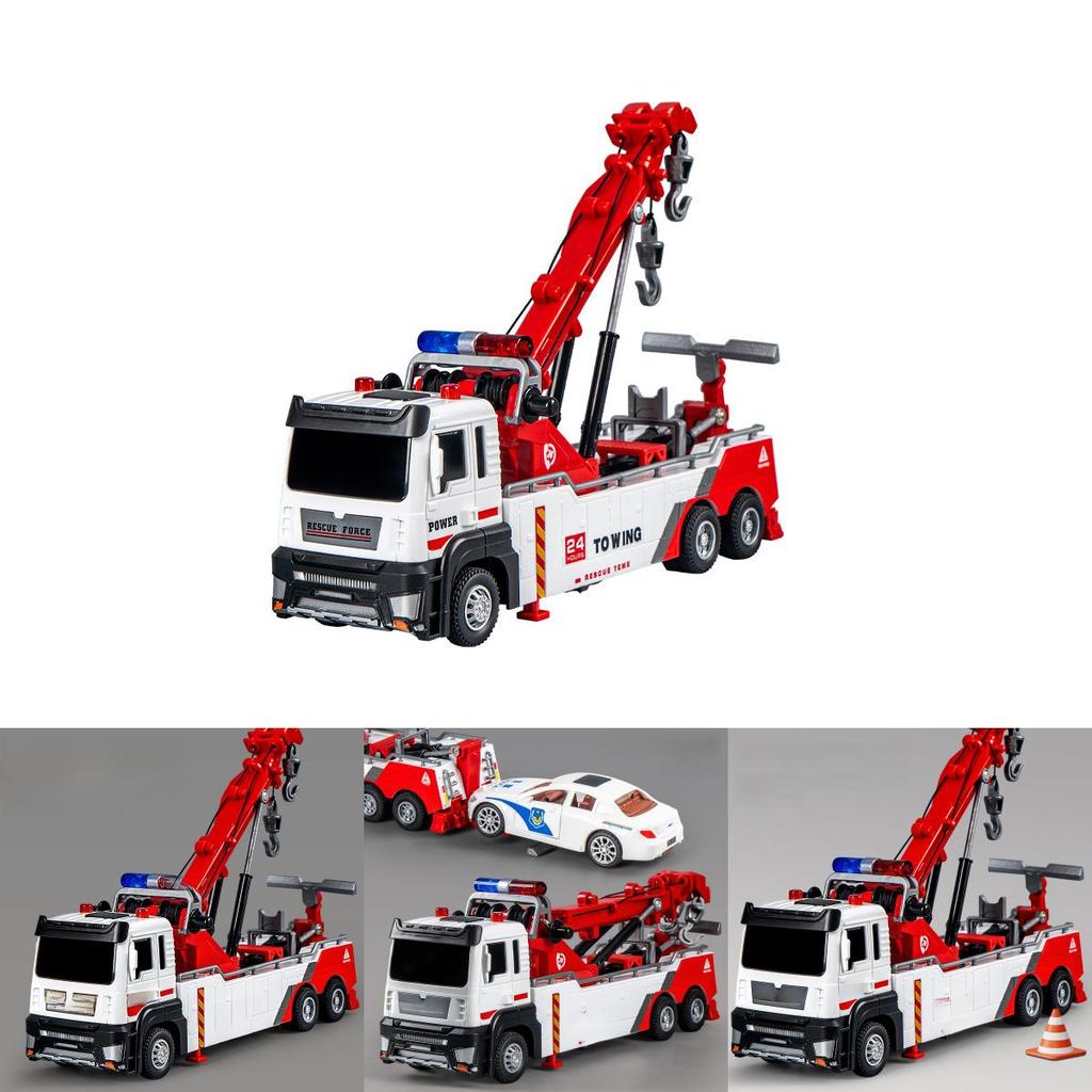 Childrens Trailer Clearing And Rescue Vehicle Toy Car With Light And Sound For Kids Learning And Play