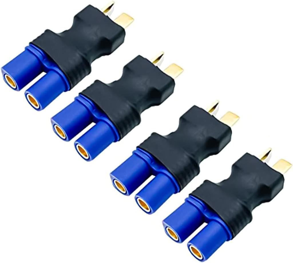 4Pcs T-Deans Male To EC3 Female Adapter Connectors – For Lipo Batteries and RC Models