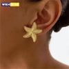 Модные Преувеличенные Летние Новые Золотые Серьги Морская Звезда для Женщин Праздничная Вечеринка Богемные Ювелирные Аксессуары для Женщин Подарки