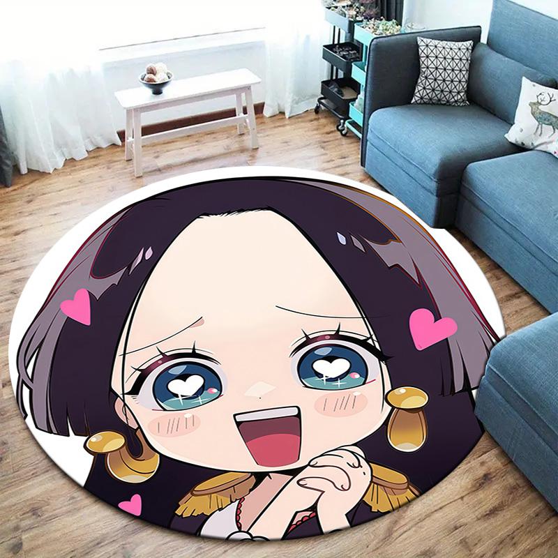 Boa Hancock Round Area Rug Carpet Rug For Living Room Bedroom Sofa Playroom Decor Nonslip Floor Mat