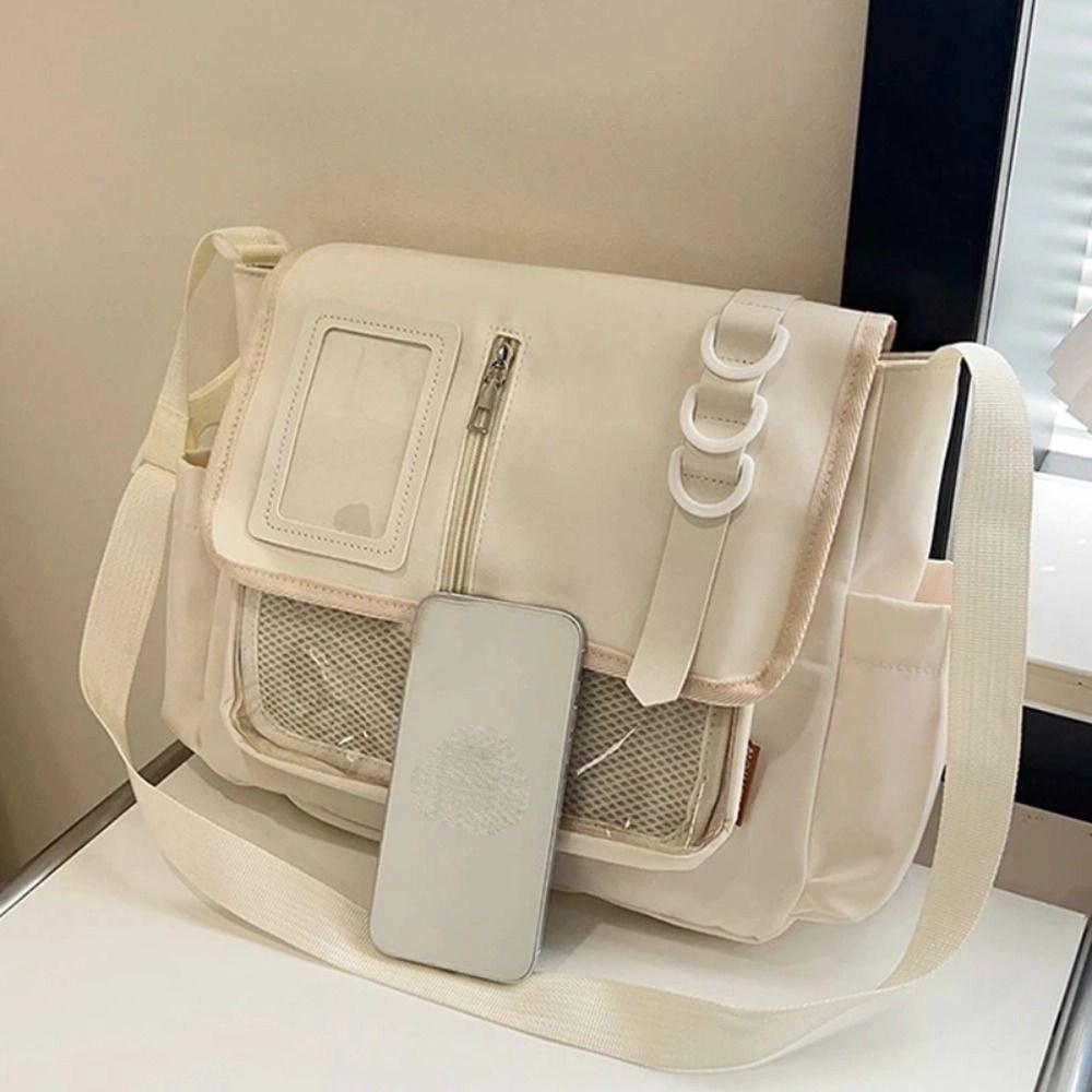 Японская школьная сумка Харадзюку Однотонная сумка через плечо Универсальная сумка-мессенджер Женская