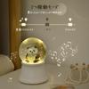 Snow Globe Lewondr Day Present Music Box Day Flower Box Snow Globe with LED Light Interior Celebration Present Panda Holding a Rose White Mother's