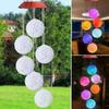 Sun-powered Outdoor Wind Bell Light Spiral Spinner Light Mobile Wind Chime Bell Creative Sun Power
