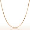 Women's Electroplated Rose Gold Snake Bone Chain Necklace
