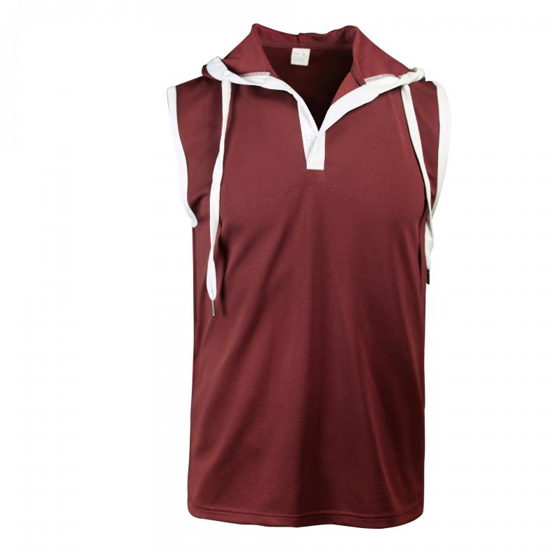 Men Tanks Top Hooded Solid Color Summer Male Sleeveless Sports Top Loose Sleeveless Fitness Vest Party Sweatshirt