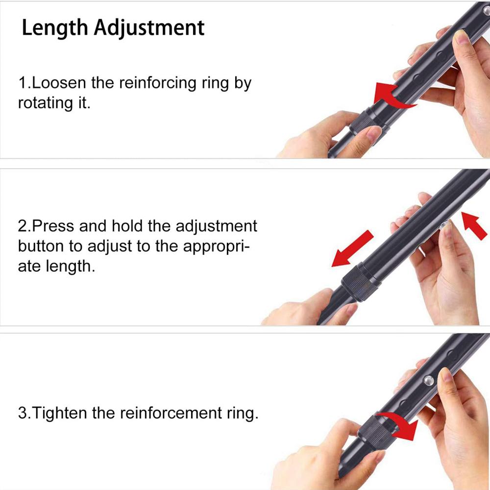 Трость для ходьбы, регулируемая складная трость, алюминиевая трость с эргономичной ручкой для мужчин, женщин, пожилых людей с ограниченными возможностями, беременных