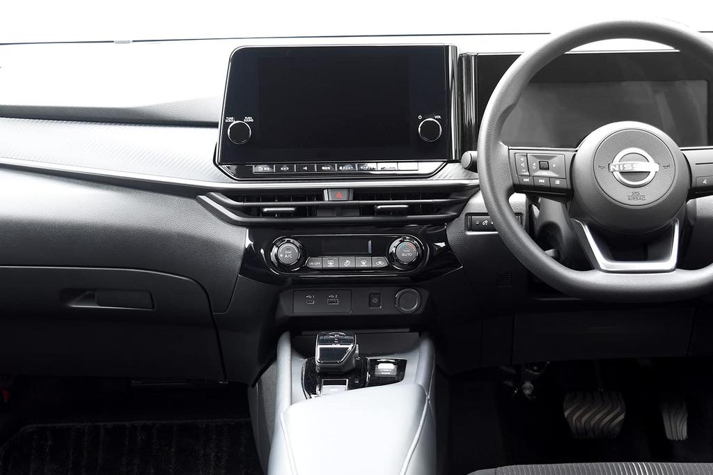 Панель кондиционера SecondStage Nissan Note E13 Aura FE13 Черный рояльный лак SHN0196BLK e-POWER