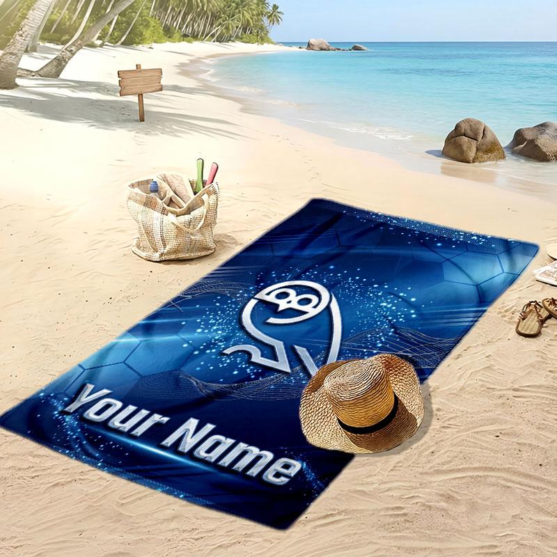 Sheffield Wednesday FC Personalized Printed Beach Towel Soccer Logo Support Custom Name Text Absorbent Towel For Sport Travel Special Gift