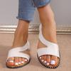 Fashion New Summer Shoes Women Sandals Flat Beach Shoes Woman Plus Size  Solid Sandal Comfort Leather Sandals