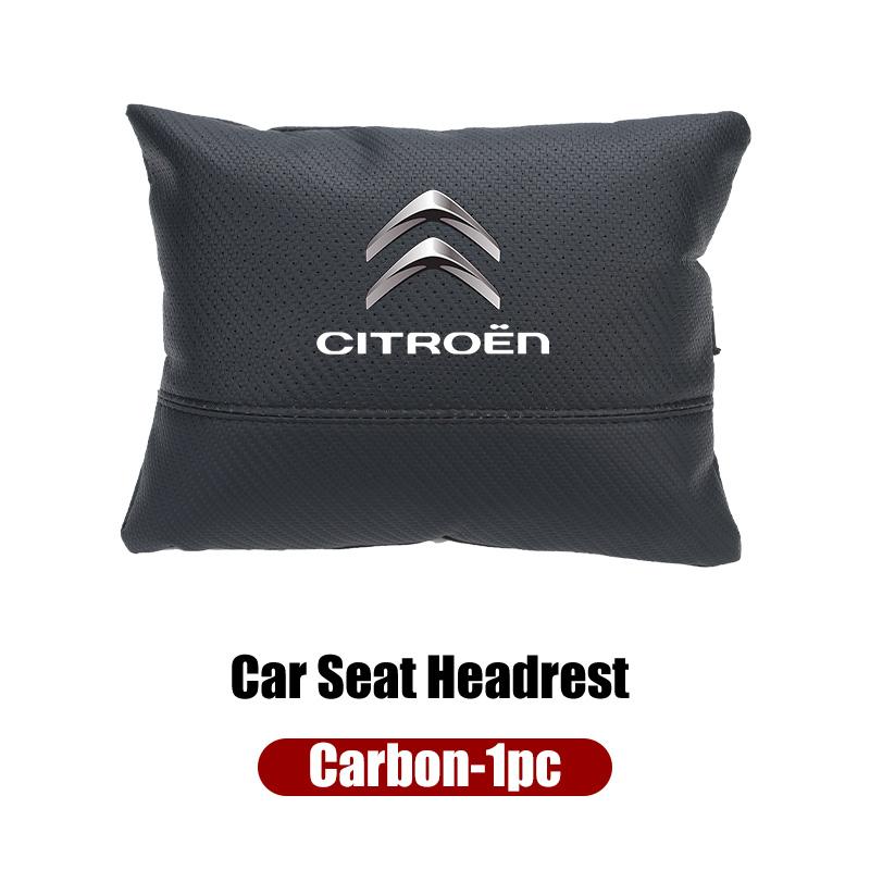 Car Seat Hanging Headrest Leather Neck Pillow Head Protector Accessories For Citroen C4 C3 C5 C1 C2 VTS Berlingo Celysee Xsara