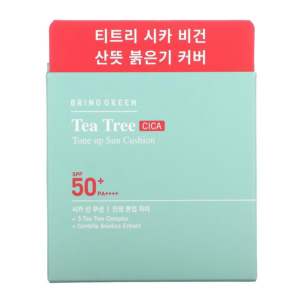 Tea Tree Cica Tone Up Sun Cushion, Spf 50+ Pa++++, 15G(0.52Oz)