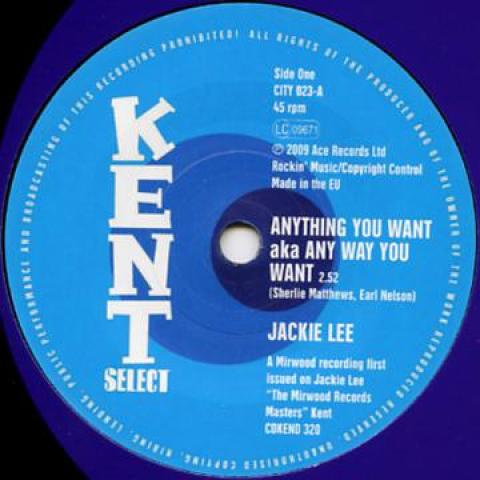 7-дюймовая пластинка JACKIE LEE - Anything You Want aka Any Way You W CITY023 Kent 2011 UK Soul/Funk