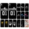 Чехол для телефона King and Queen Lovers для iPhone 11 pro max XS XR X мягкий чехол SE2020 7 8 6s 6 plus 5 5S 10 shell Уникальный роскошный чехол