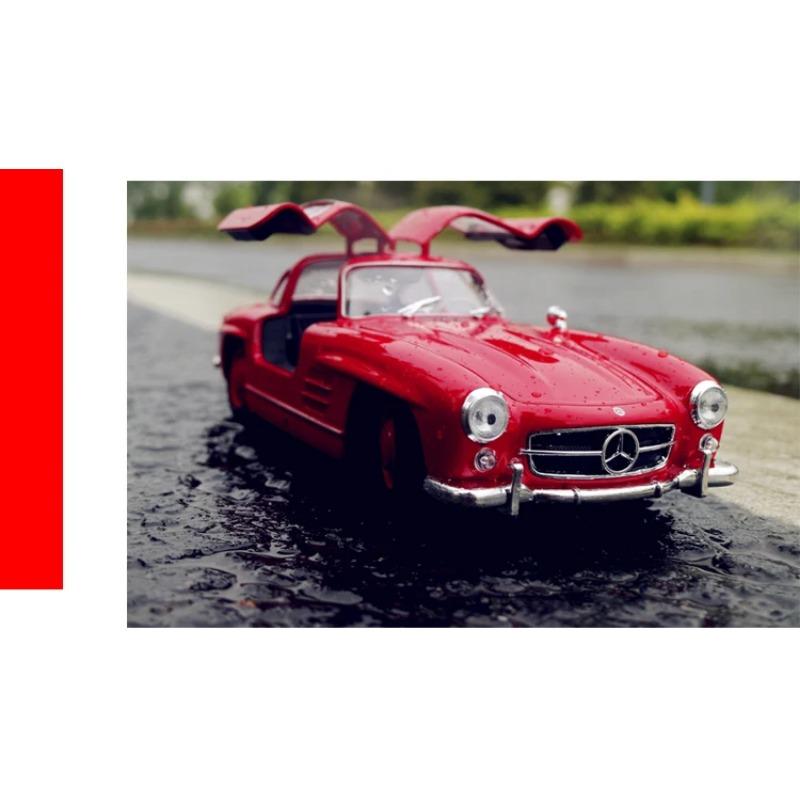 WELLY 1/24 Mercedes Benz 300SL Сплав Масштабная Модель Автомобиля Модель Литой Металл Статическая Коллекция Детская Игрушечная Машина Транспортные Средства Подарки