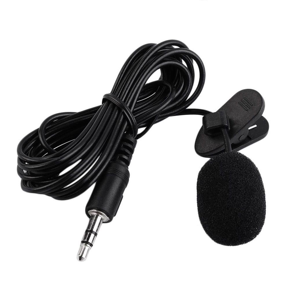 Portable Wired Condenser Lavalier Mic Microphones Handsfree Clip On Lapel