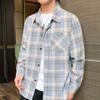 2024 Spring And Autumn New Large Retro Checkered Collar Long Sleeve Shirt For Men'S Niche Loose Versatile Coat