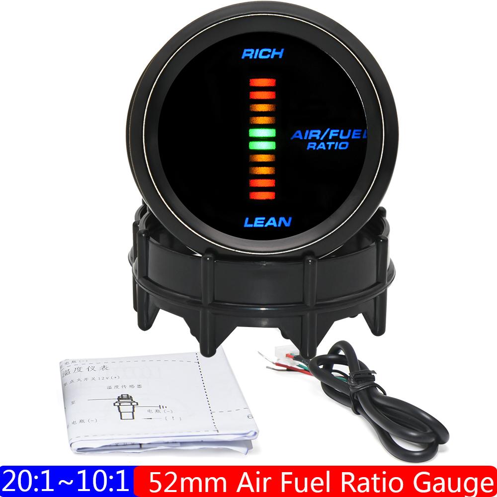 2"; 52mm Car Digital Turbo Boost Gauge PSI BAR Water Temp Oil Temp Oil Pressure Gauge Voltmeter EGT Tachometer RPM Gauge Car