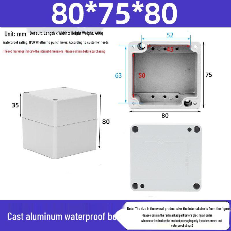 Die-cast Aluminum Outdoor Junction Box IP65 Waterproof Enclosure