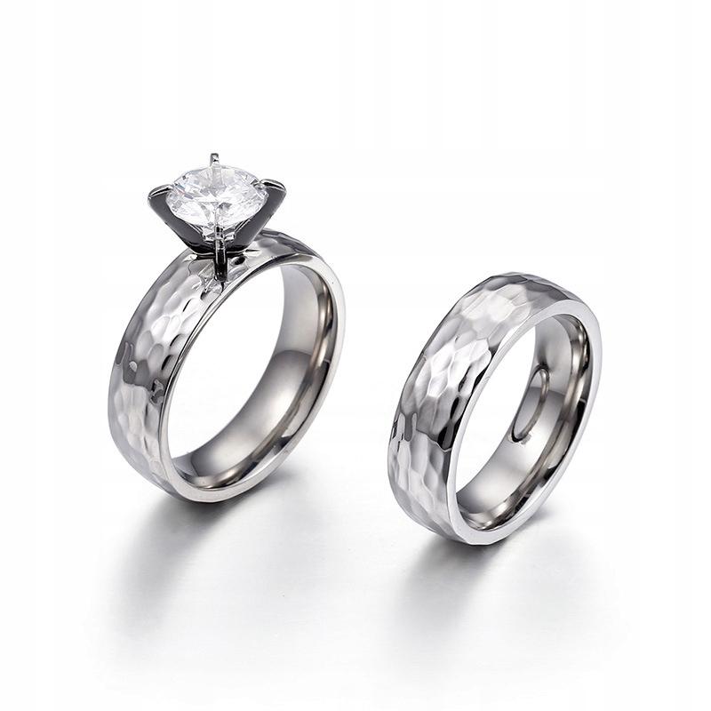 Silver Wedding Ring 316L Steel S.19