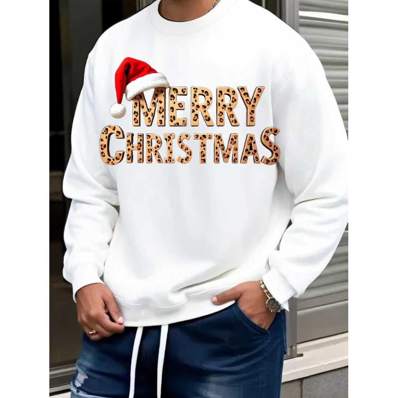 Christmas Day Heavyweight Fleece Crew Neck Sweatshirt, Modal-Polyester , Cold Weather Travel Layer