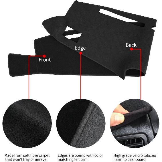 Чехол на приборную панель Коврик на приборную панель Подкладка Подходит для Toyota 4Runner Пикап 1989 1990 1991 1992 1993 1994 1995(89-95 Черный)