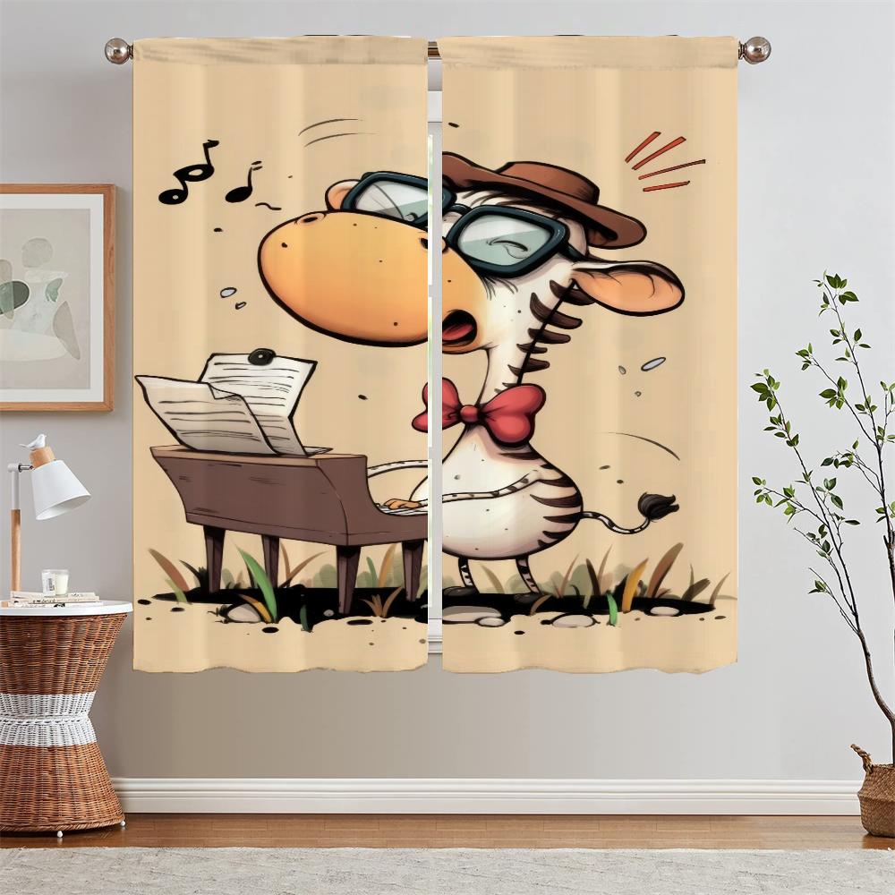 Mr. Zebra Children's Room Curtains for Living Room Curtain Bedroom Curtains 2 Pieces Customs Free Shipping Products Blackout