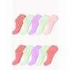 10шт женские невидимые носки сплошной цвет хлопок кондиционер экономичный