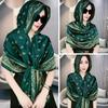 Flora Silk Scarf Shawls Flower Lady Wraps Luxury Mesh Neck Scarves  Dress Decor