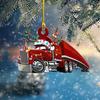 Yousheng Christmas Vehicle Ornament Acrylic Truck Tractor Airplane Christmas Tree Ornament for Holiday Party Decoration