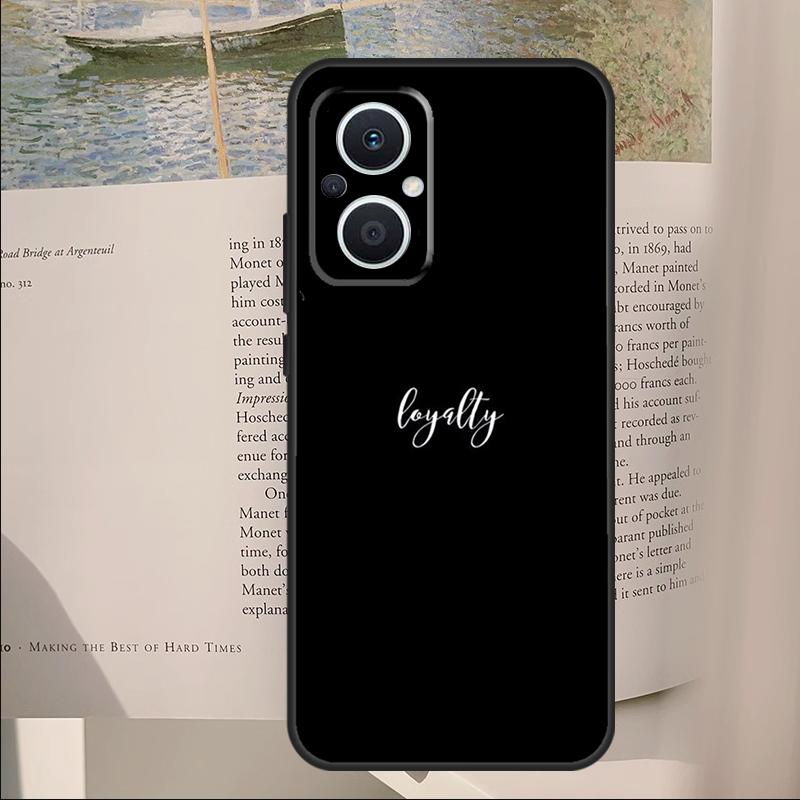 Простой Минималистичный Черный Чехол-Обложка с Цитатой Для OPPO Reno 13F 11F 12F 14F 10 11 12 13 14 Pro 7 8 Lite OPPO Find X6 X5 X8 Pro Чехол