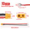 Кабель-переходник XT60 на кольцевой клеммный разъем 10AWG RC ESC Зарядное устройство Сторона питания для RC LiPo аккумулятора FPV Racing