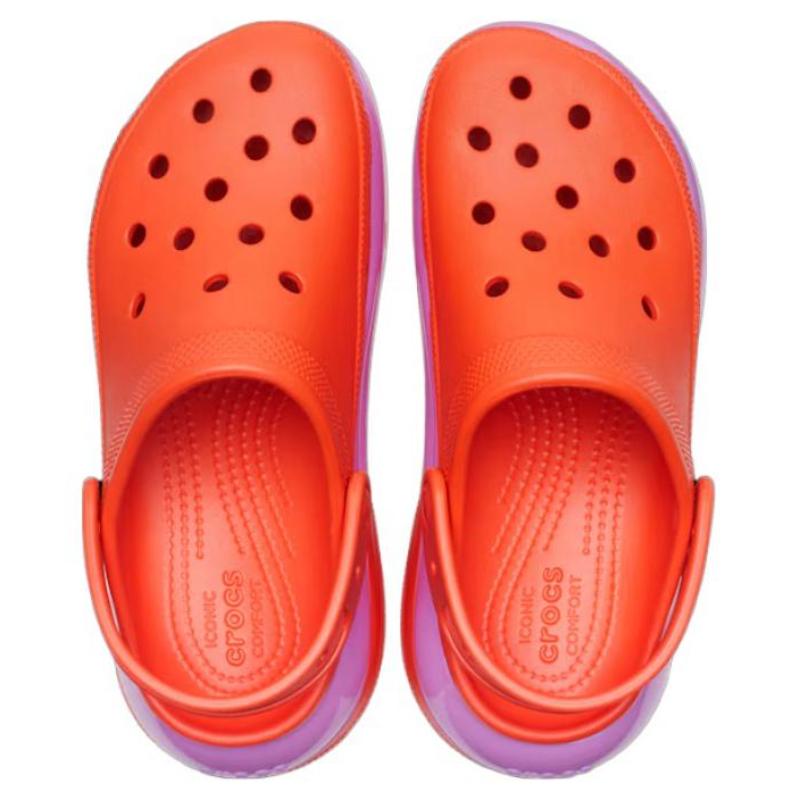 Crocs Туфли EVA с круглым носком и отверстием 7 см Унисекс Оранжевые