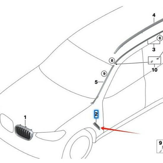 BMW X3 G01 Черная накладка на крыло (51138064805, 51138064806)