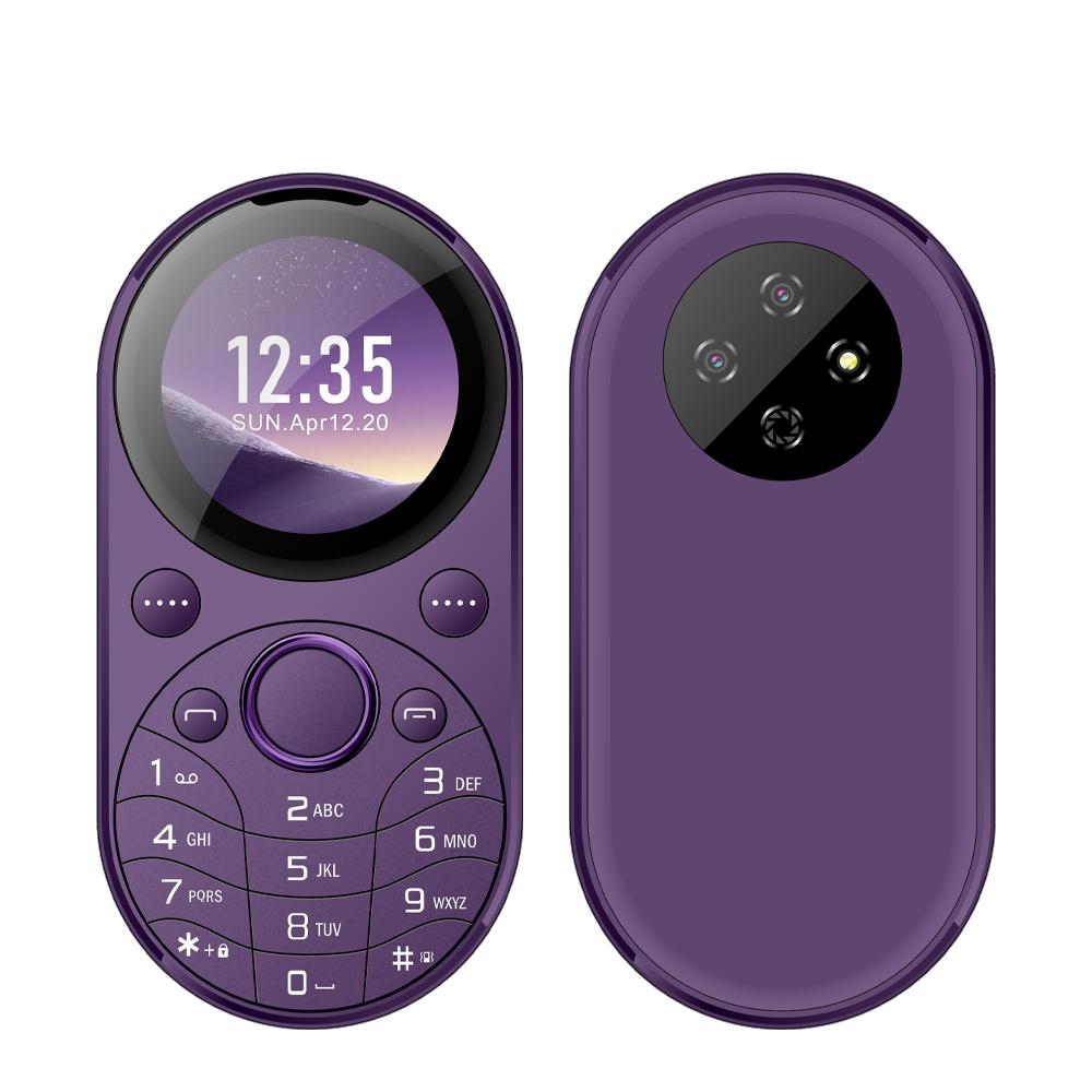 Mini Oval Small Phone, Dual SIM GSM 1.39-inch Screen Speed Dial Vibrating Frequency Modulation Radio Type-c